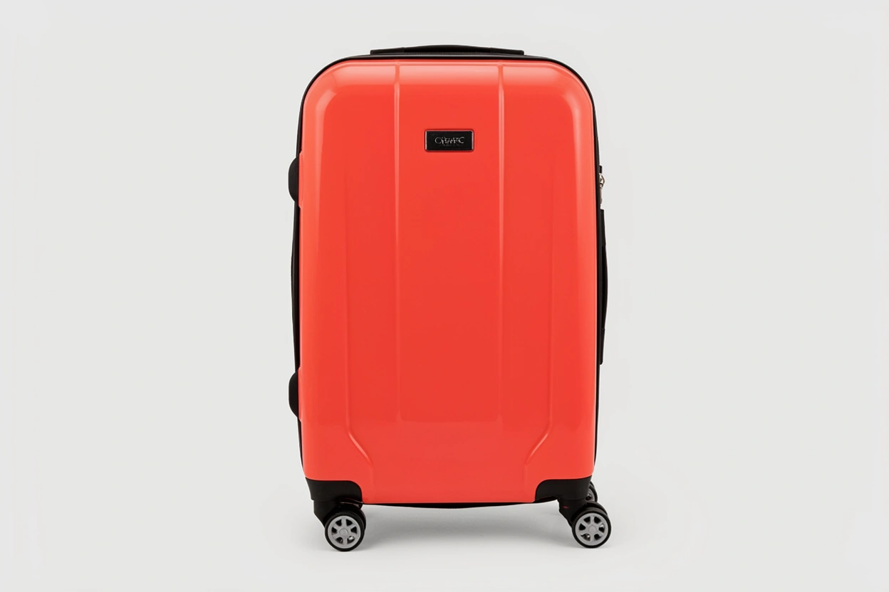Valise corail colorée style American Tourister