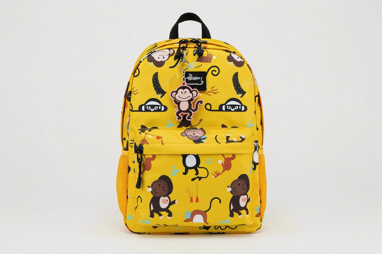 Sac à dos jaune style Kipling